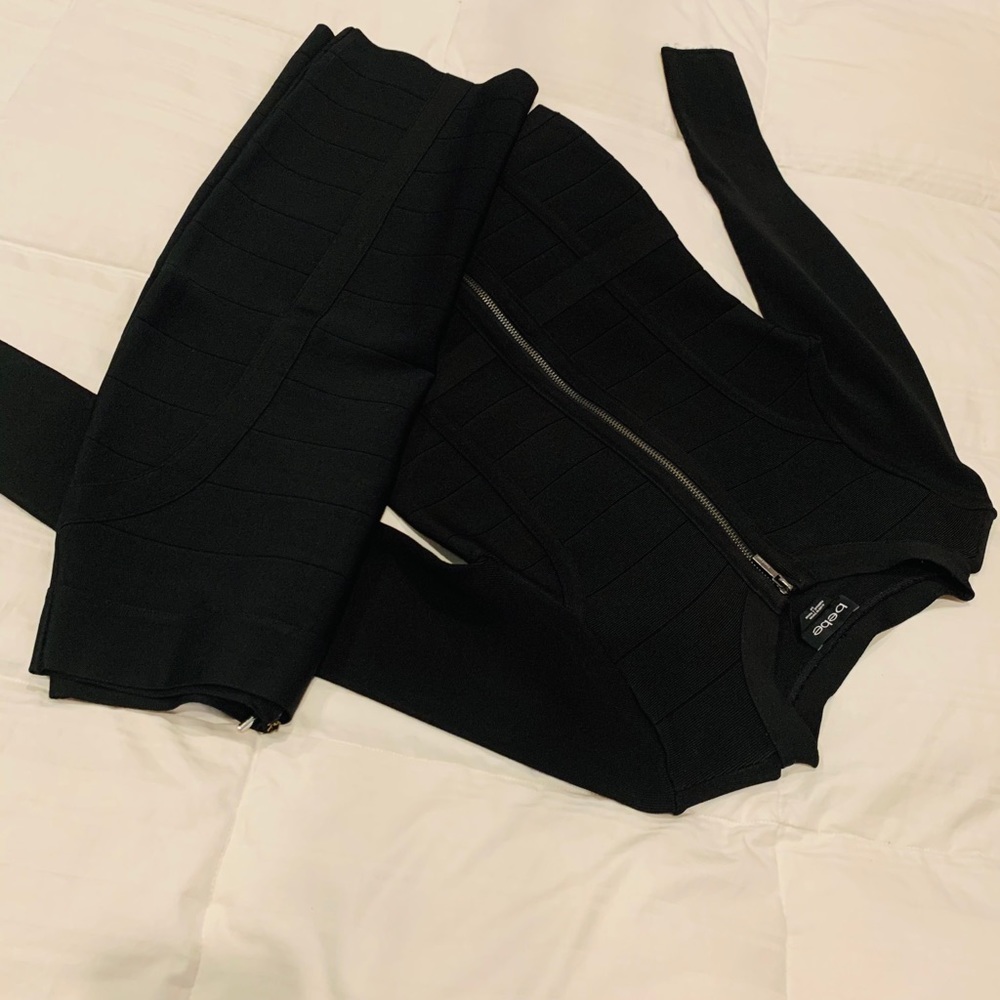 Bebe Bandage Skirt w/ matching Long-sleeve Shirt